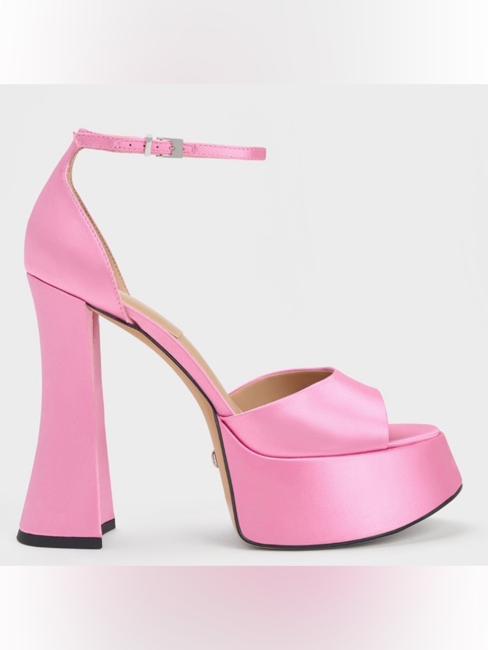 NEW Pink Platform Ankle-Strap High Heel Sandal